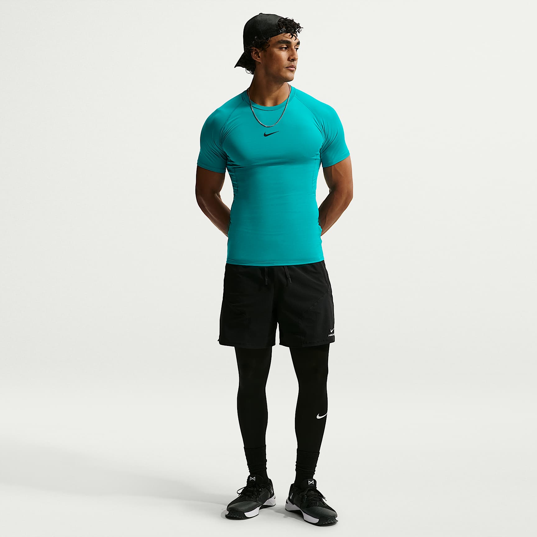 Nike Pro Men's Dri-FIT Tight Short-Sleeve Fitness Top – Energy/Black