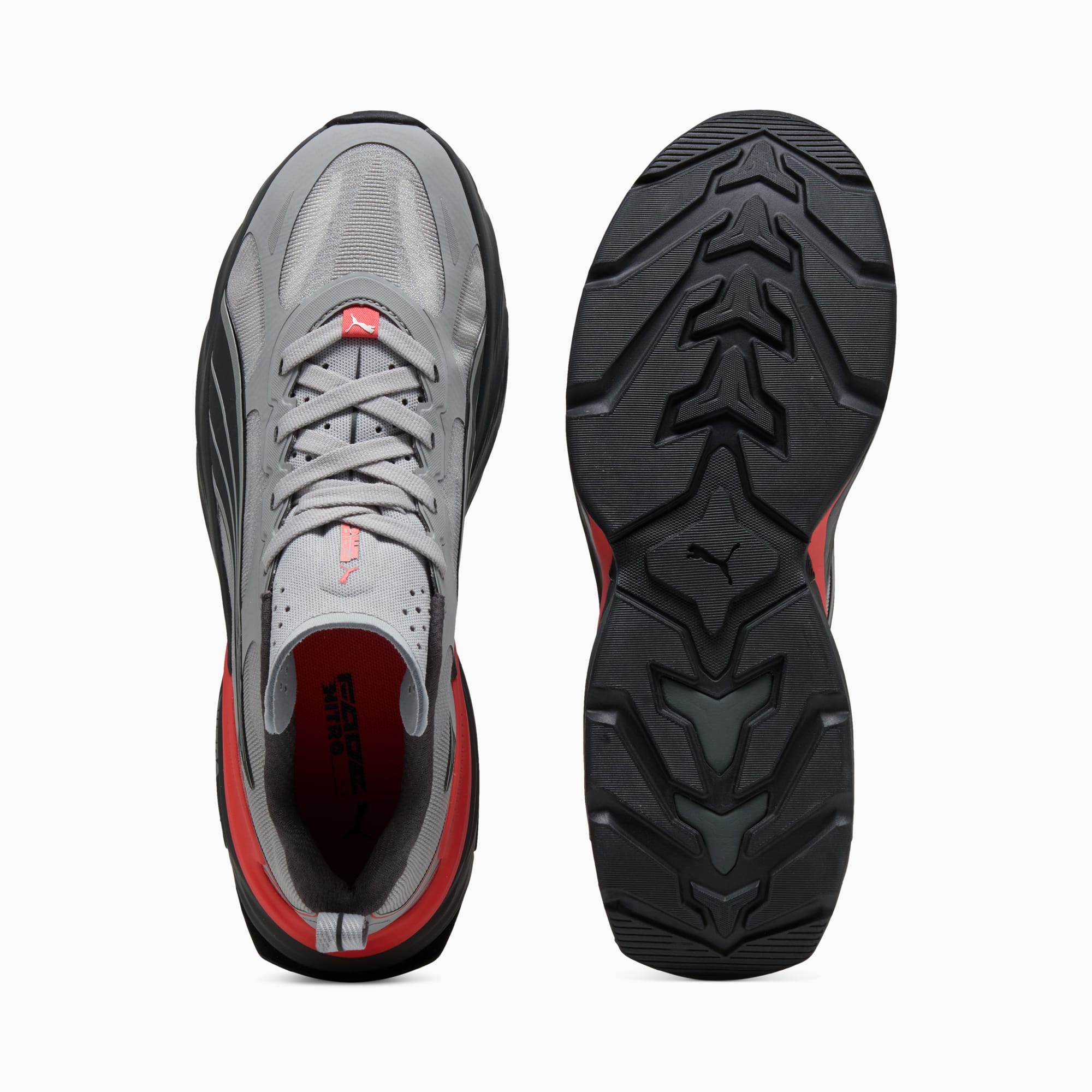 PUMA Fade Sneakers Unisex – Gray Echo-Shadow Gray-Red Glamour