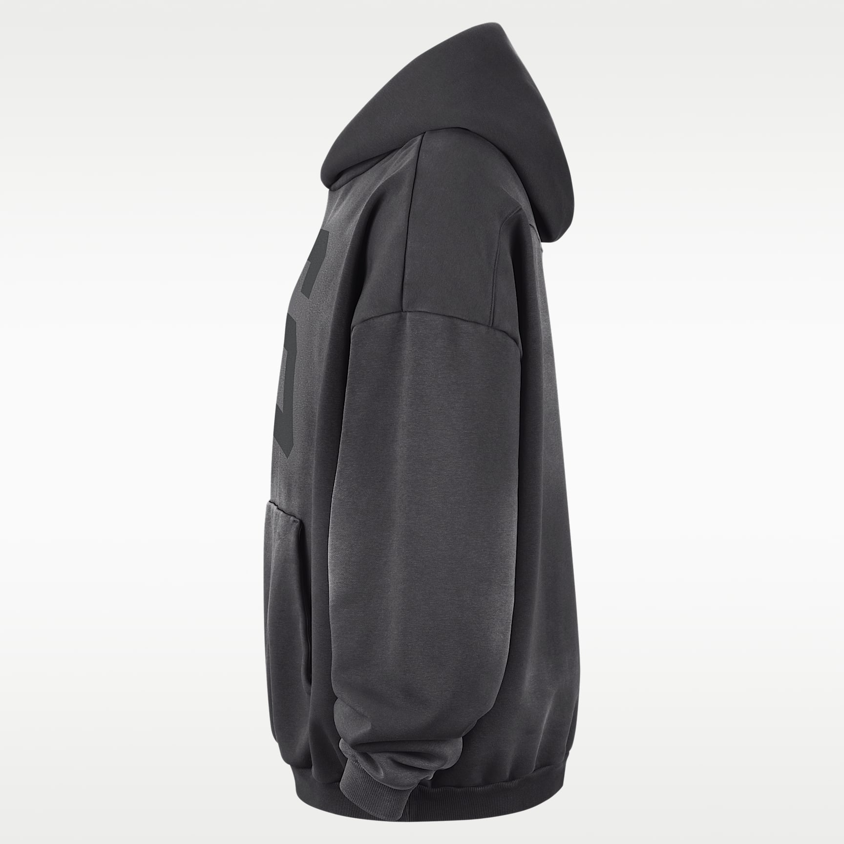 Chicago Bulls Standard Issue Men's Therma-FIT Fleece Washed Basketball Hoodie – Dark Charcoal/White/White