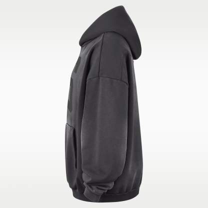 Chicago Bulls Standard Issue Men's Therma-FIT Fleece Washed Basketball Hoodie – Dark Charcoal/White/White