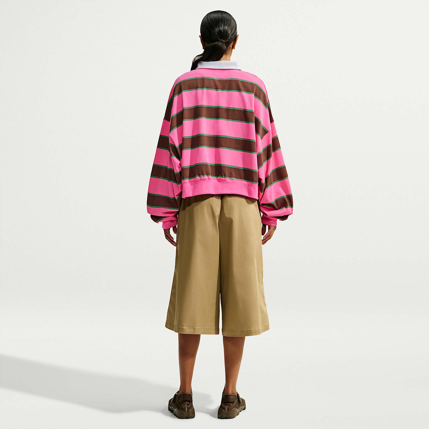 Nike Sportswear  Women's 1/4-Zip Sweatshirt – Pinksicle/Pine Green/Cacao Wow