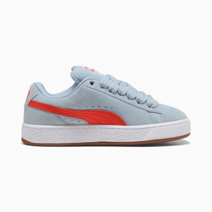 Suede XL Youth Sneakers – Sea Illusion-Red Flash