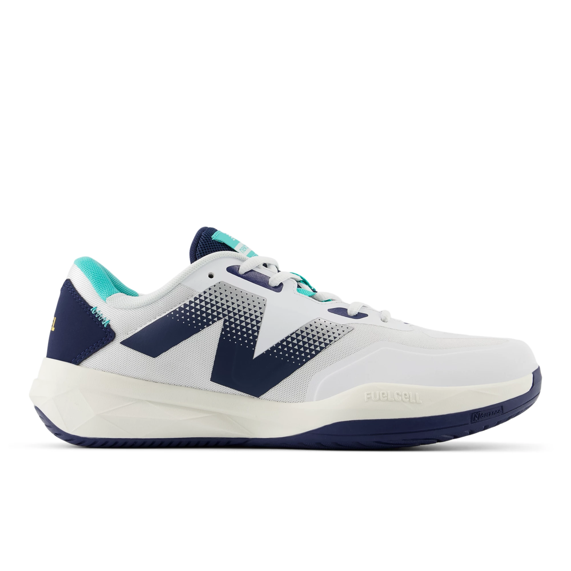 FuelCell 796v4 Padel – White with NB Navy and Cyber Jade