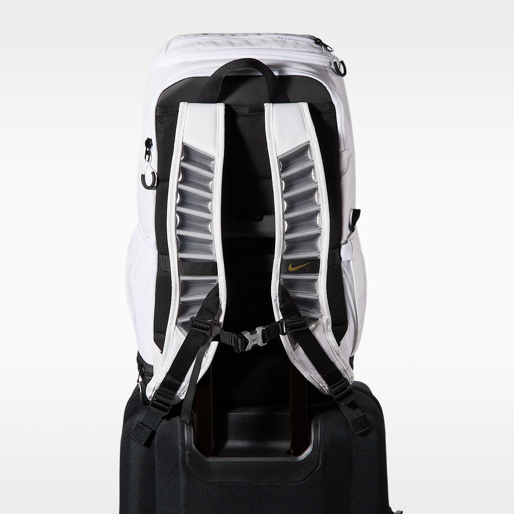 Nike Varsity Elite Backpack (32L) – White/Black/Metallic Gold