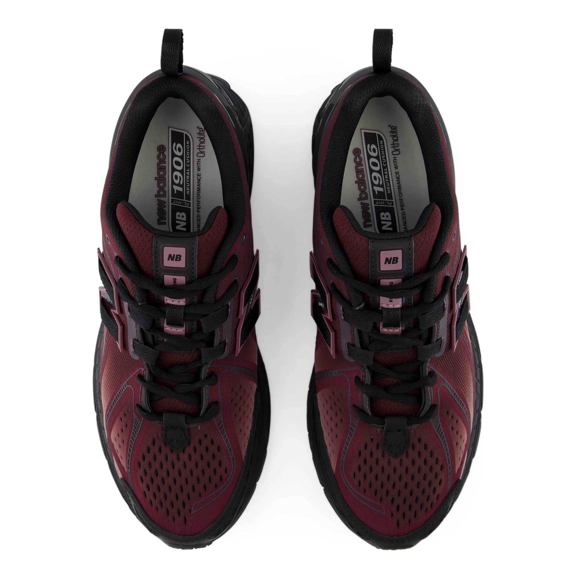 1906E – CHERRY LEATHER with BLACK