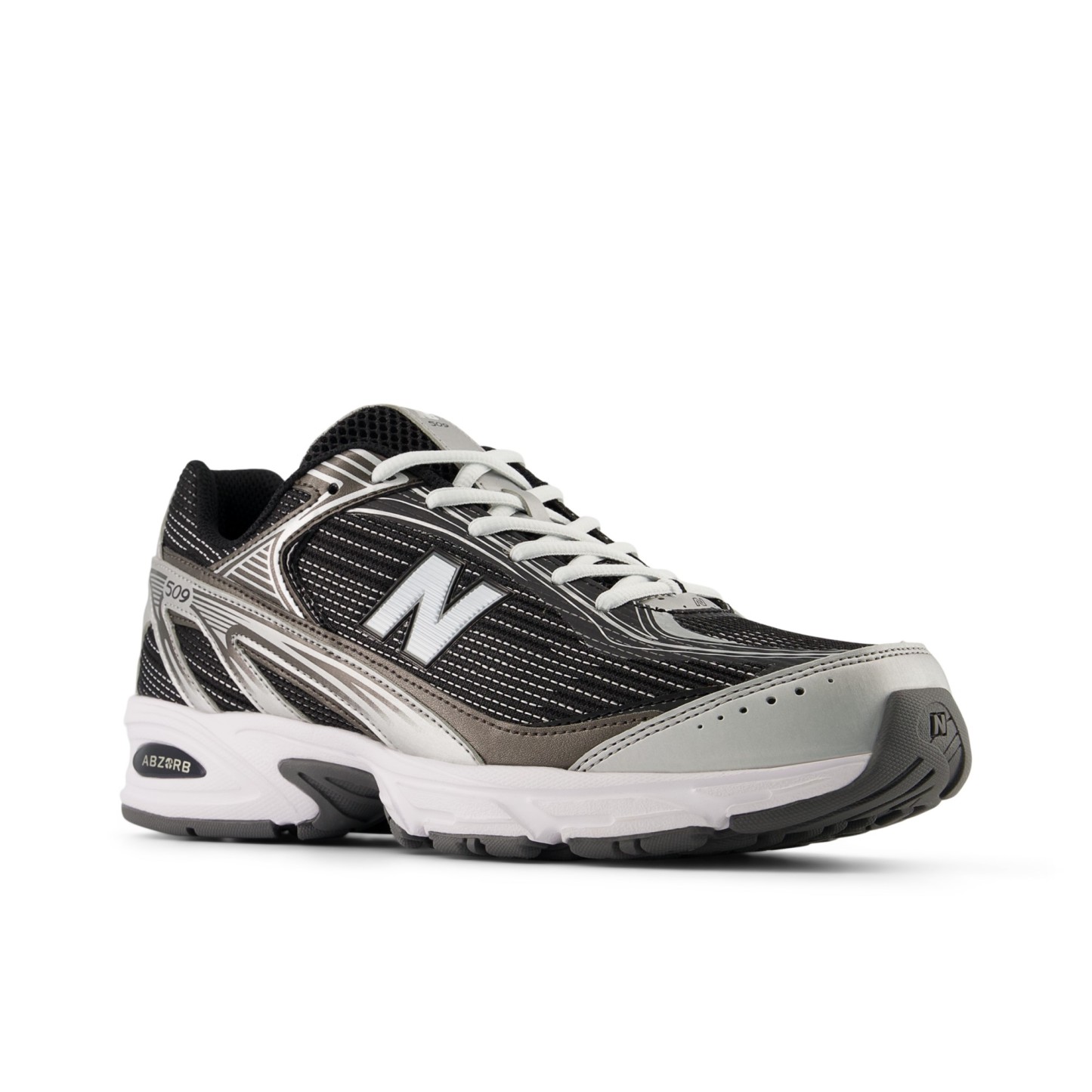 509 – BLACK with WHITE and SILVER METALLIC