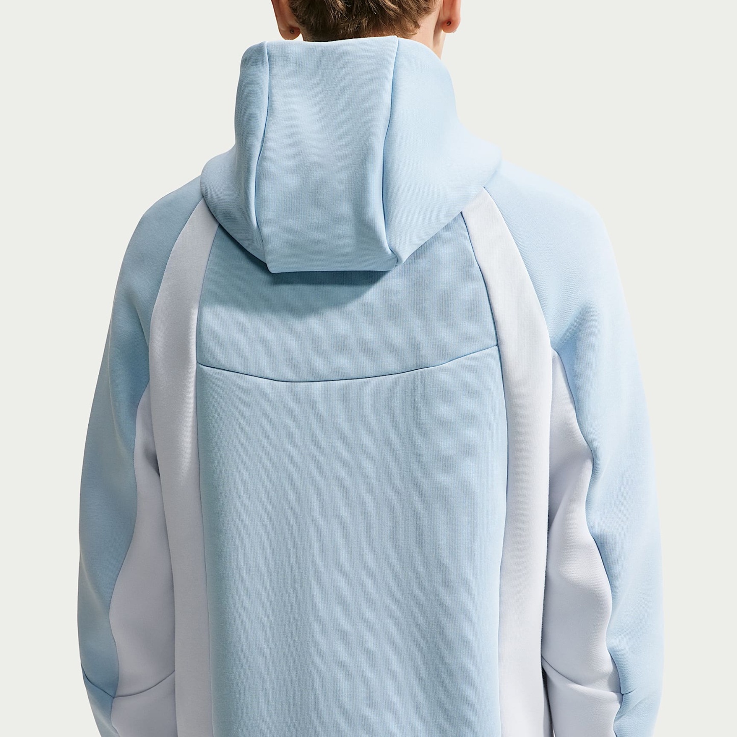 Nike Tech Men's Colour-Block Full-Zip Fleece Windrunner Jacket – Light Armoury Blue/Football Grey/Black
