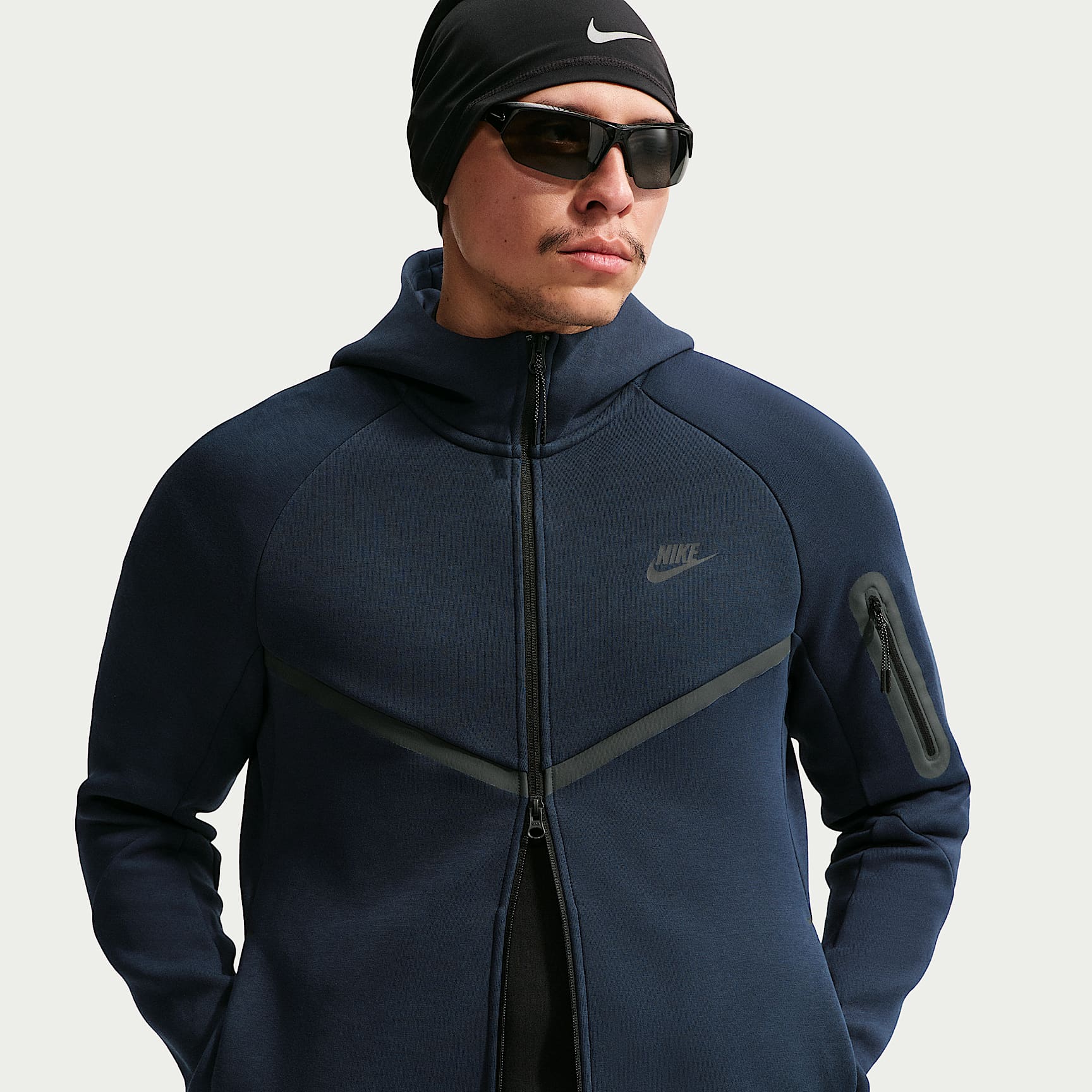 Nike Tech Men's Fleece Windrunner Full-Zip Jacket – Obsidian/Black