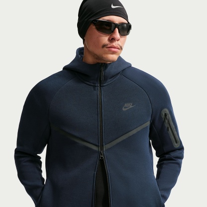 Nike Tech Men's Fleece Windrunner Full-Zip Jacket – Obsidian/Black