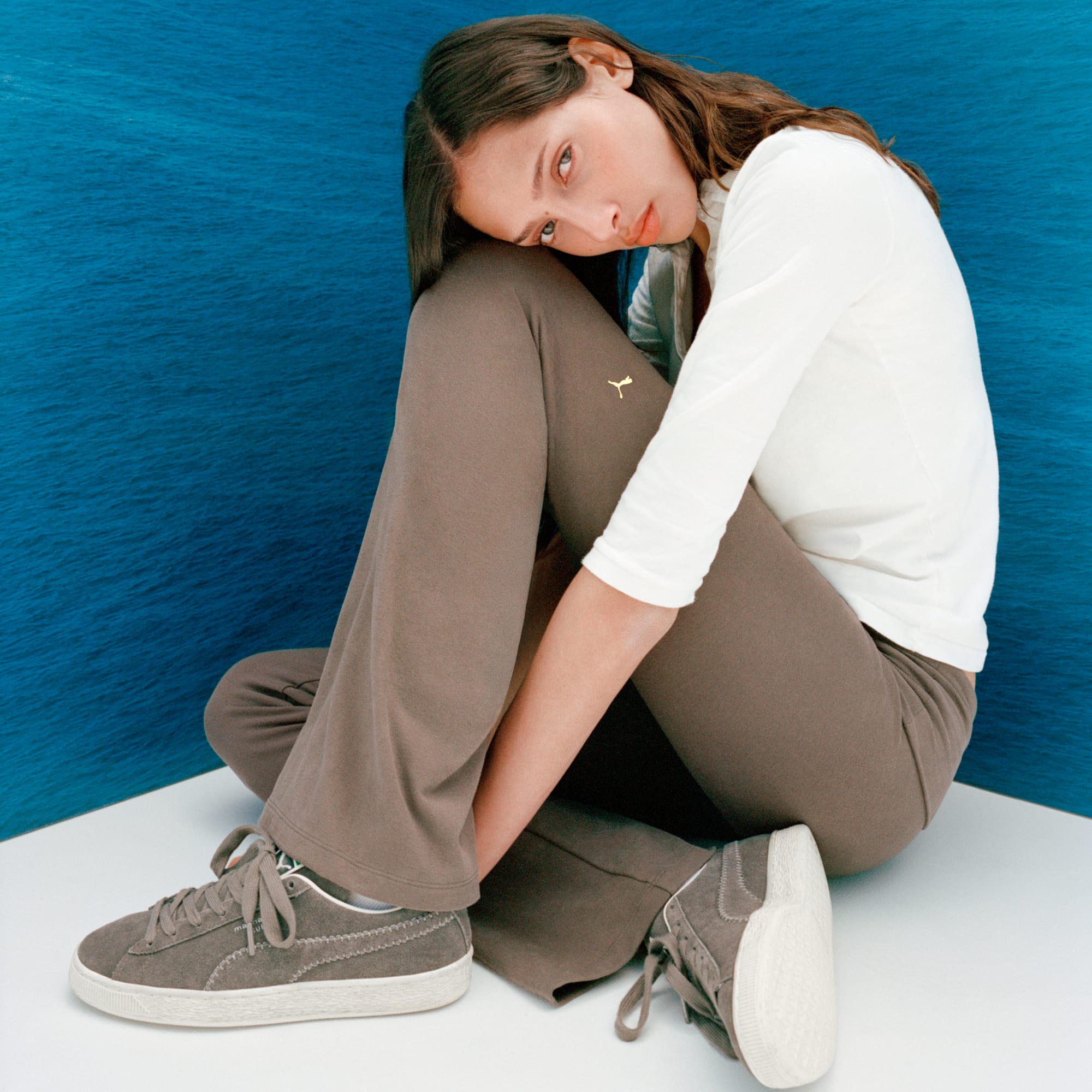 PUMA x MADHAPPY Suede Sneakers Unisex – Matte Bronze-Alpine Snow