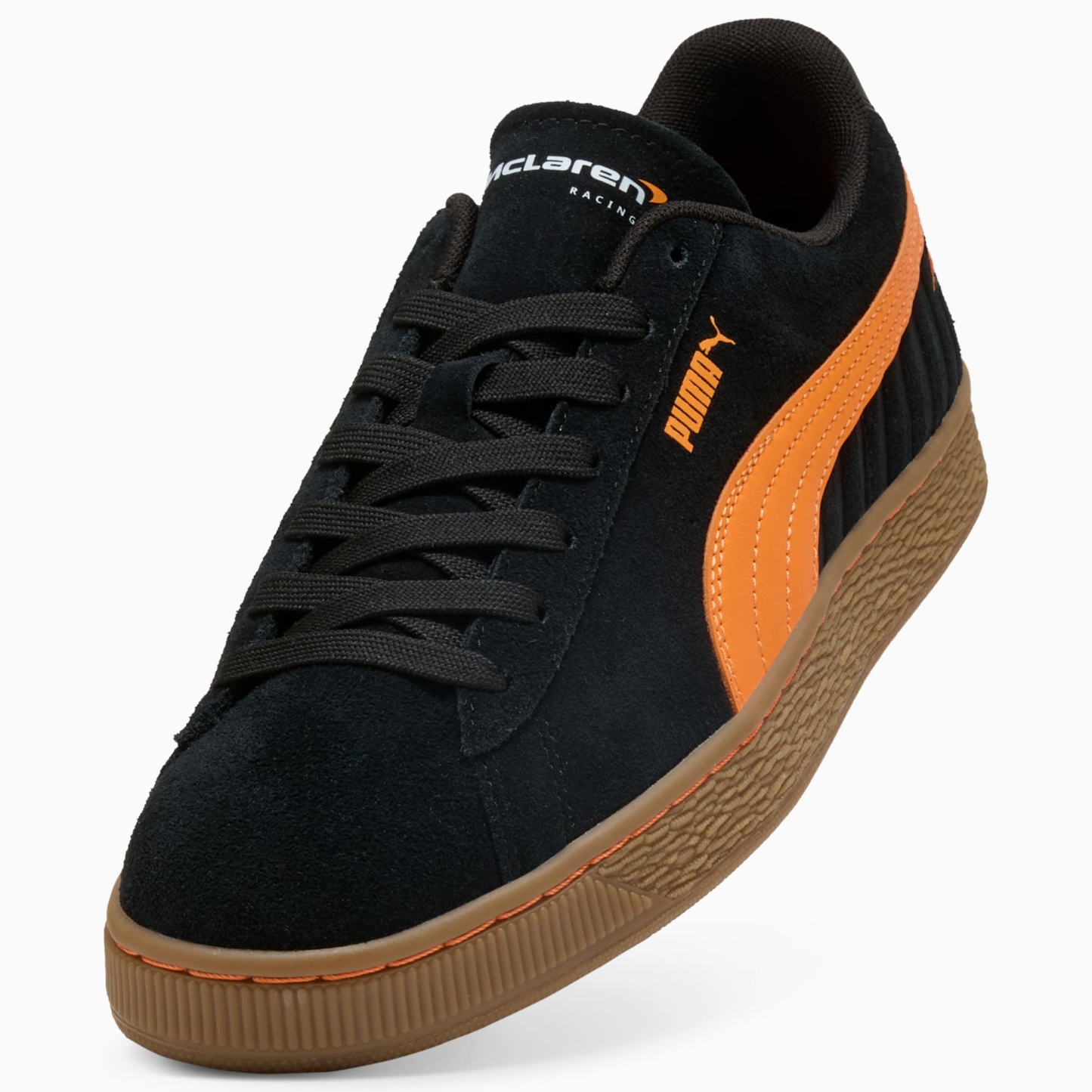 McLAREN RACING Suede OG Sneakers Unisex – PUMA Black-Papaya