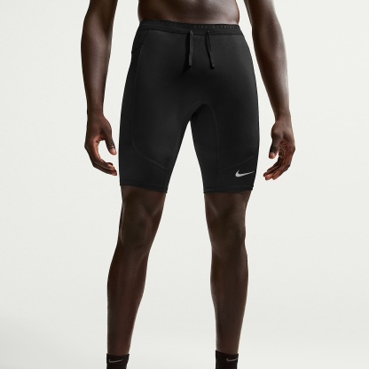 Nike Stride Men's Dri-FIT 1/2-Length Running Tights – Black