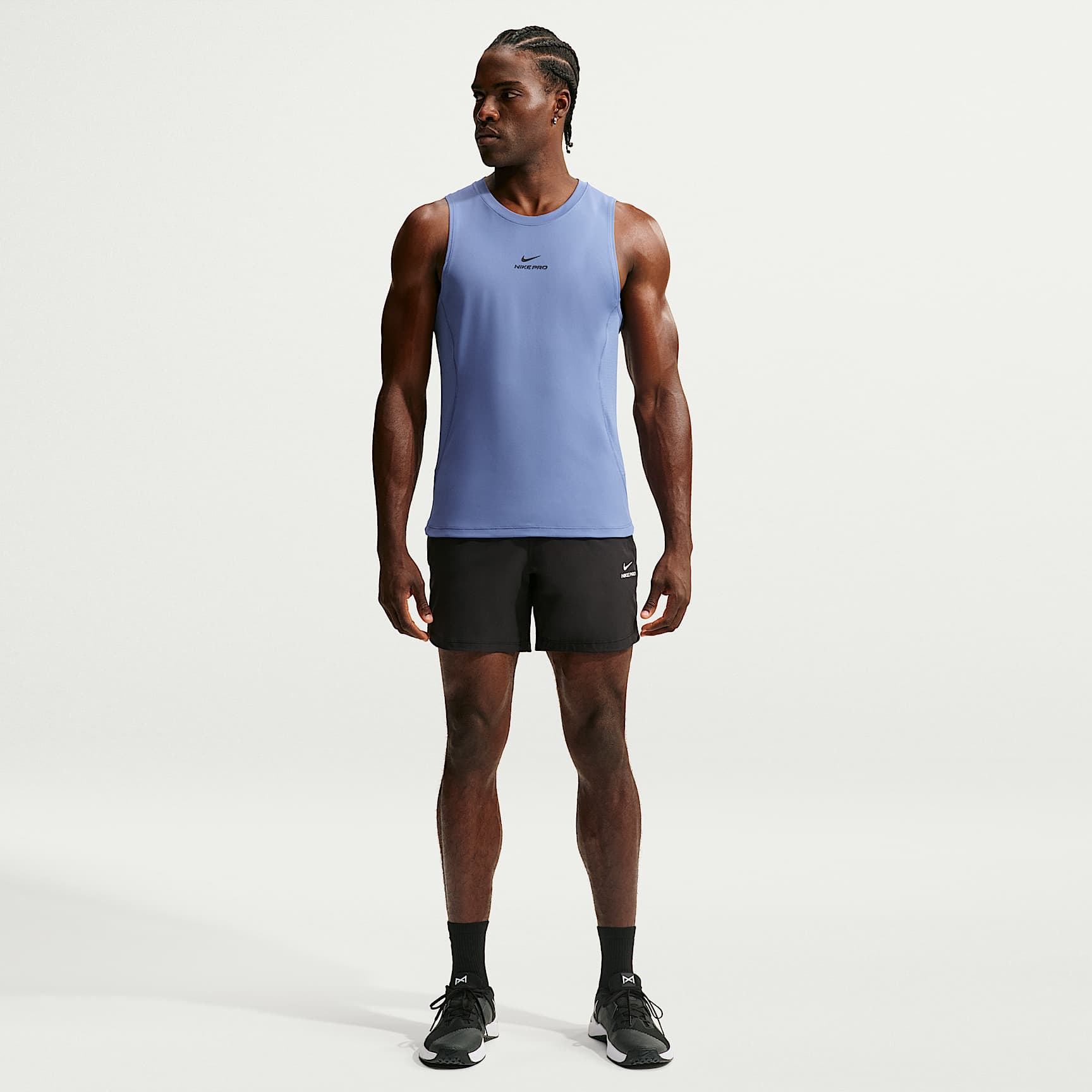 Nike Pro Men's Dri-FIT Training Tank – Indigo Storm/Black