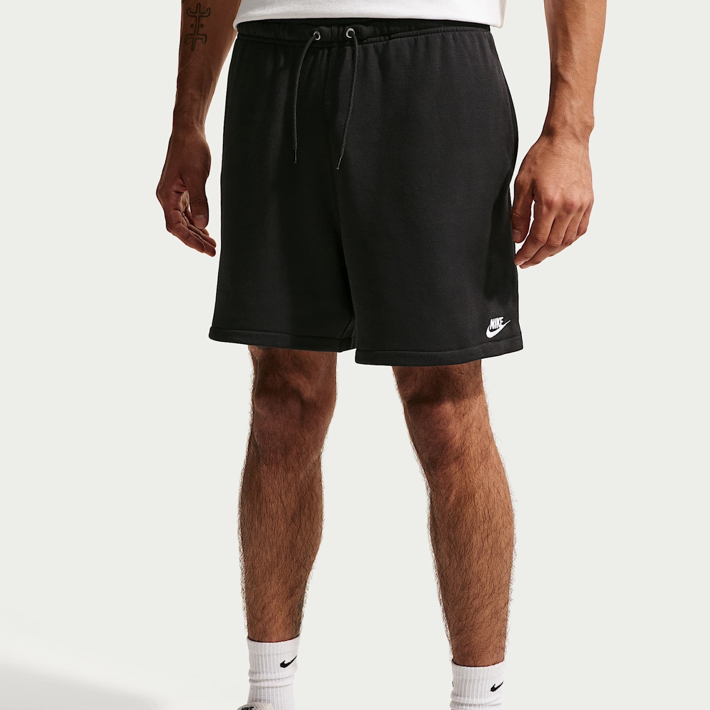 Nike Club Men's French Terry Flow Shorts – Black/Black/White