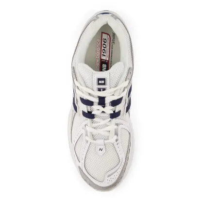 1906R – White with NB Navy and Silver Metallic
