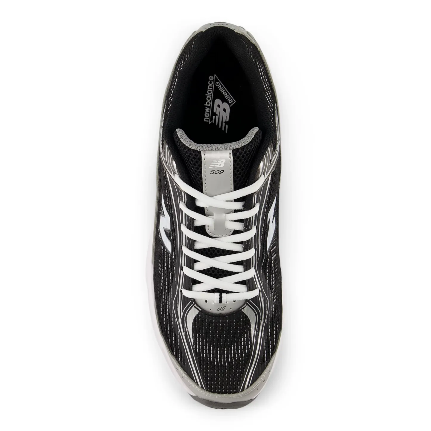 509 – BLACK with WHITE and SILVER METALLIC