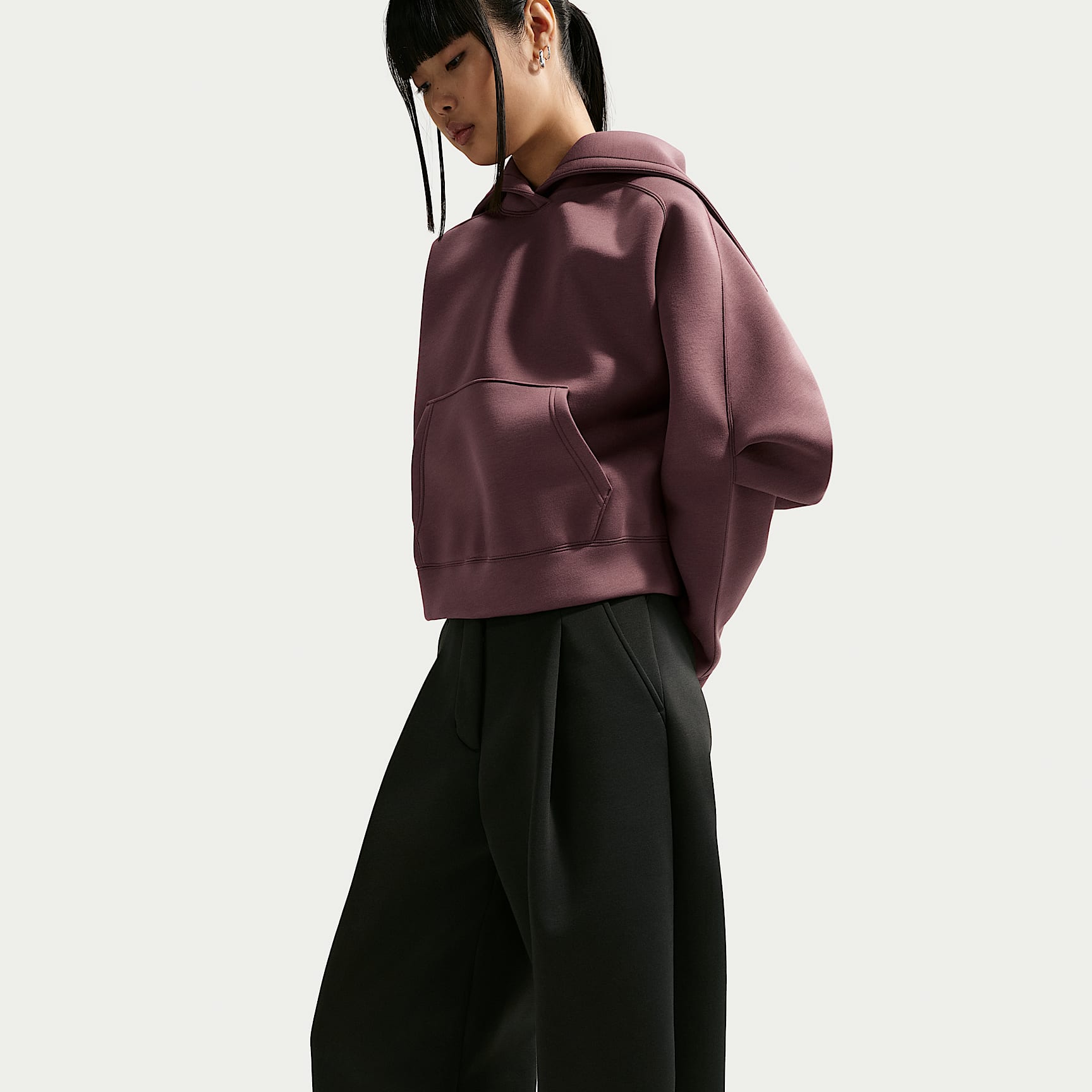 Nike Pre-game Fleece Women's Loose Mid-Rise Trousers – Black/Black/Black/Black