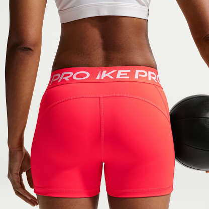 Nike Pro Women's Mid-Rise 7.5cm (approx.) Biker Shorts – Light Crimson/White
