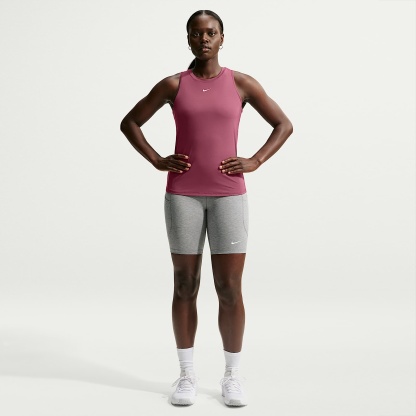 Nike One Classic Women's Dri-FIT Tank Top – Pink Smoke/White