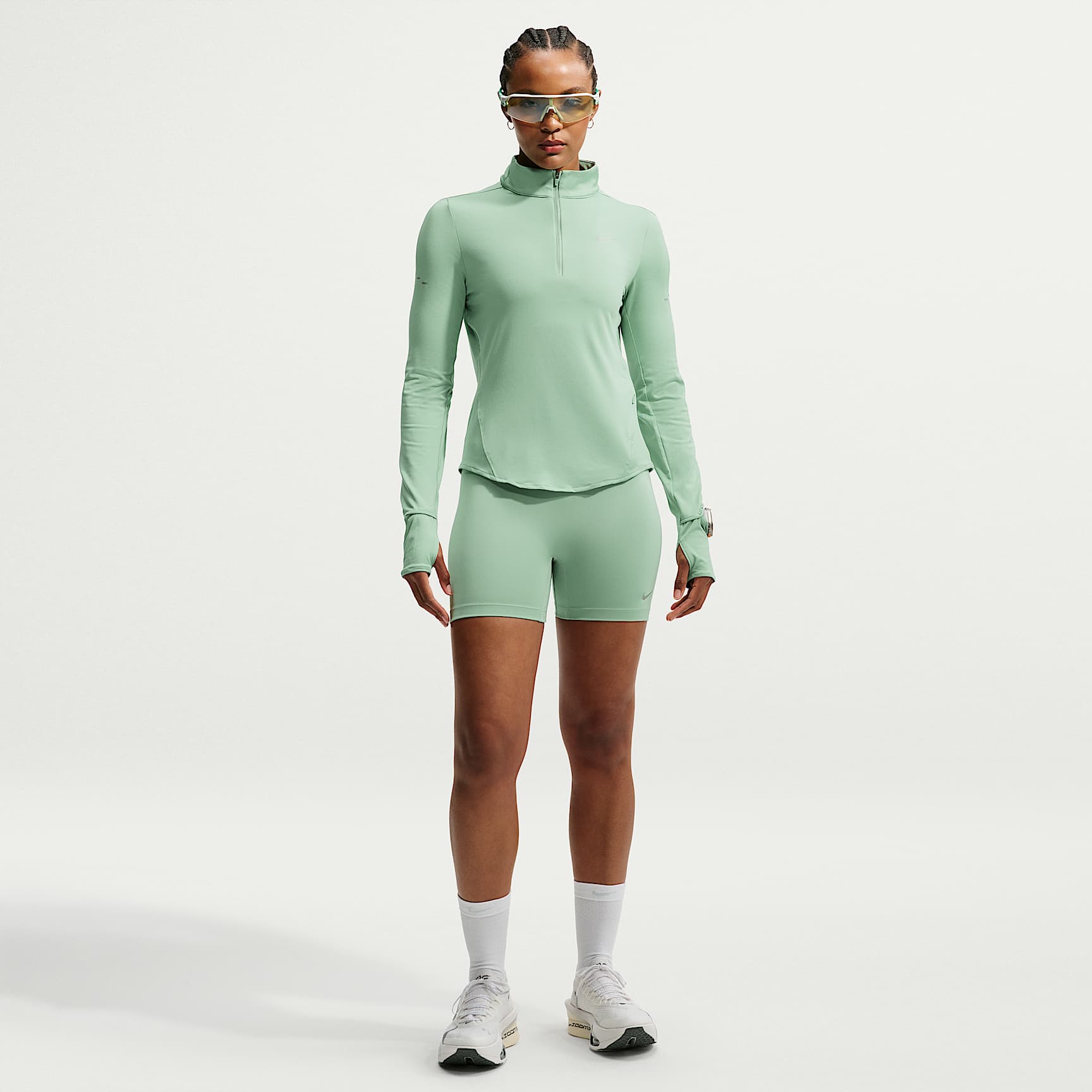 Nike Swift Women's Dri-FIT UV 1/4-Zip Running Top – Steam