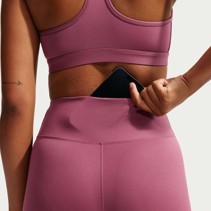 Nike One Women's High-Waisted 12.5cm (approx.) Biker Shorts – Pink Smoke/White