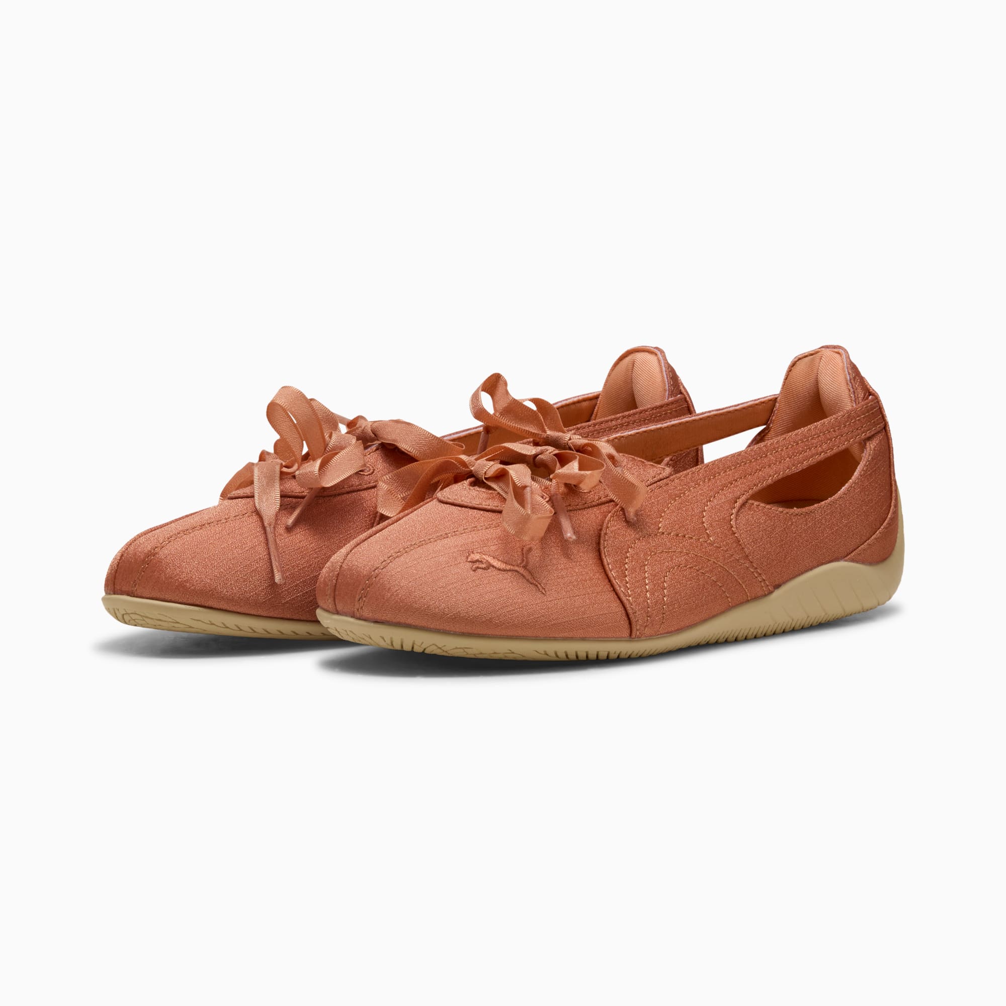 Speedcat Nova Satin Ballet Sneakers Women – Cinnabar-Toasted Almond
