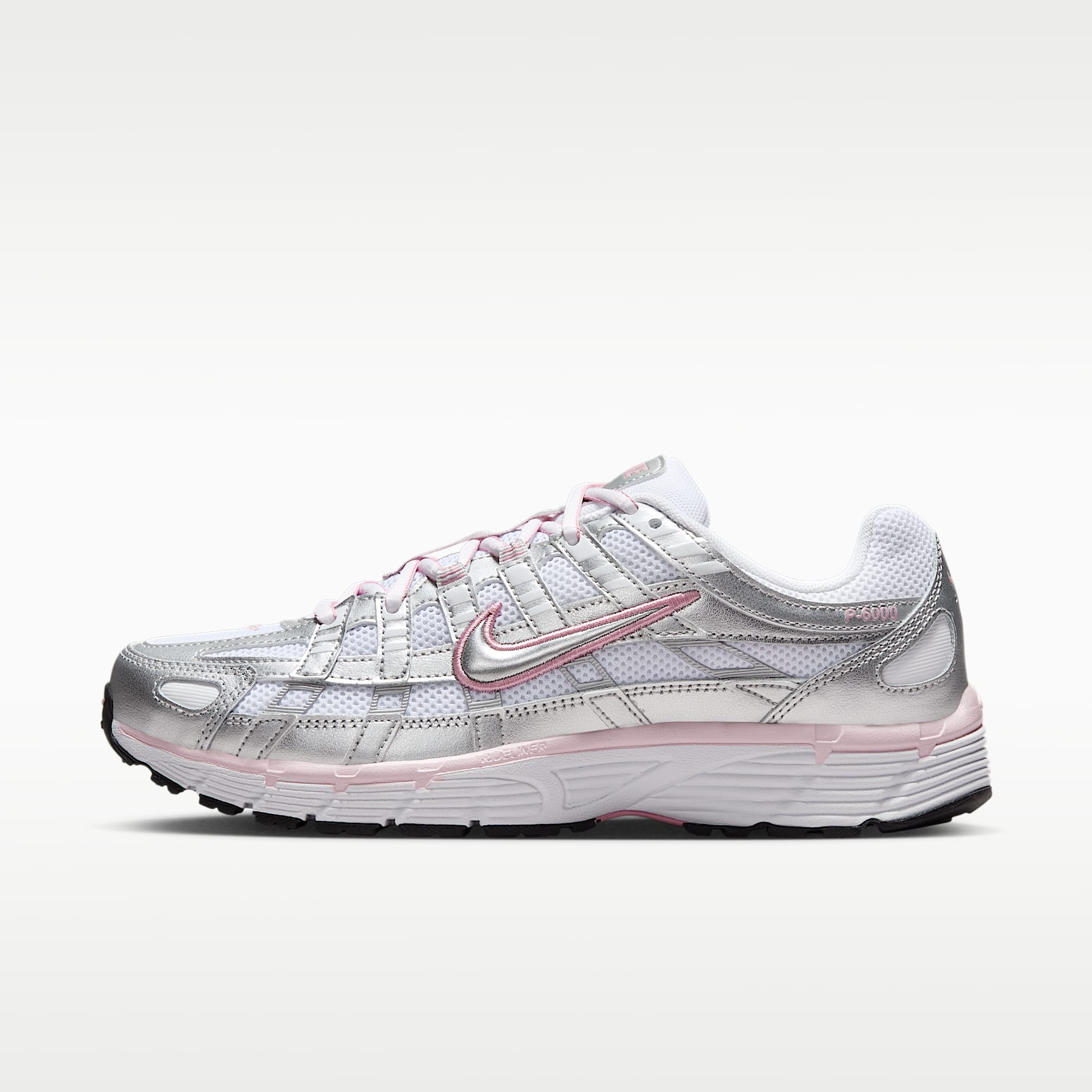 Nike P-6000 Women's Shoes – White/Elemental Pink/Black/Metallic Silver
