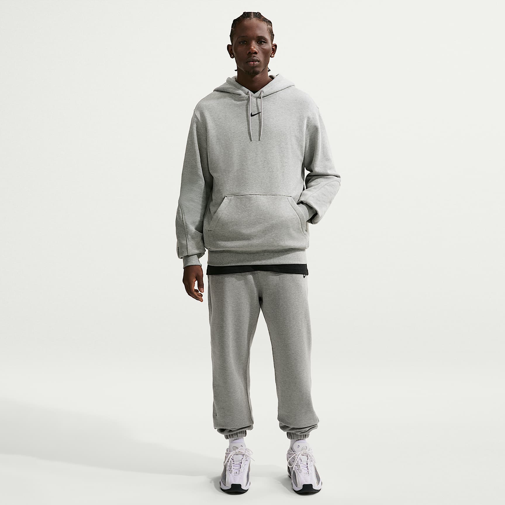 NOCTA Fleece CS Hoodie 2 – Dark Grey Heather/Matte Silver/Black