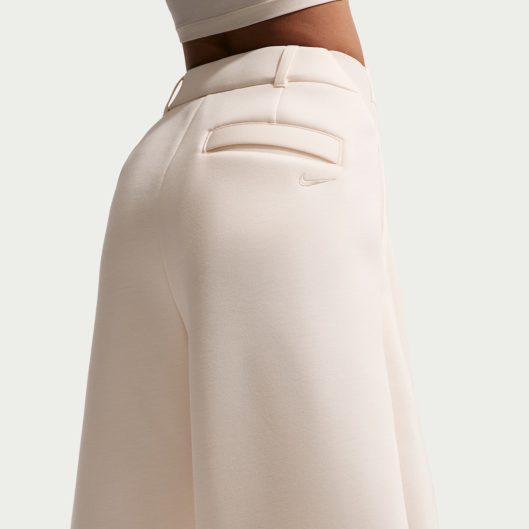 Nike Pre-game Fleece Women's Loose Mid-Rise Trousers – Chalk/Chalk/Chalk/Chalk