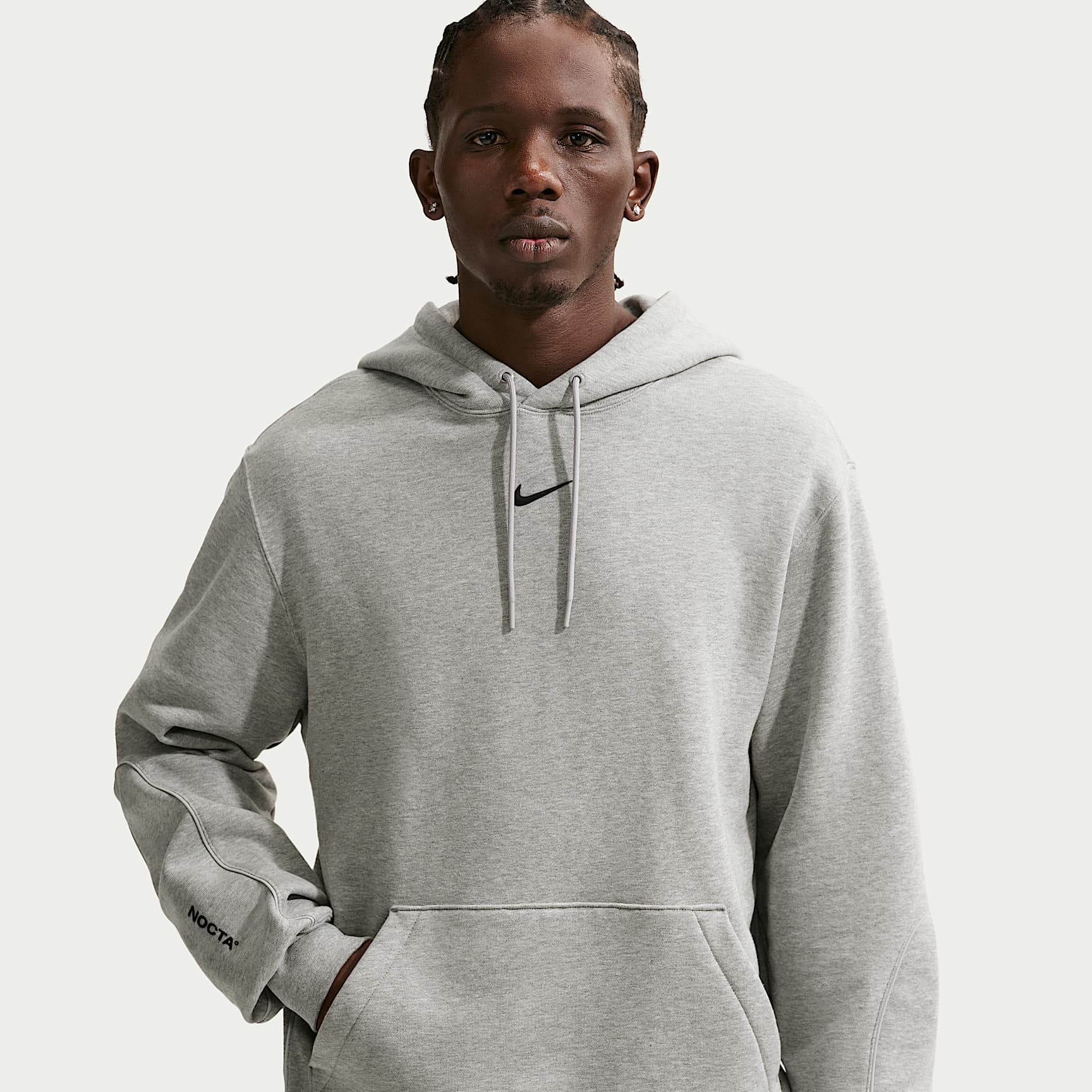 NOCTA Fleece CS Hoodie 2 – Dark Grey Heather/Matte Silver/Black