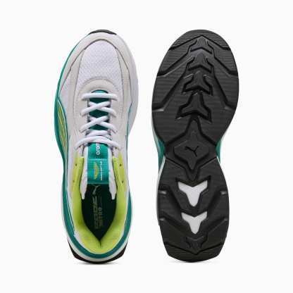 PUMA x ASTON MARTIN ARAMCO F1® TEAM Fade Sneakers Unisex – PUMA White-Lime Shimmer