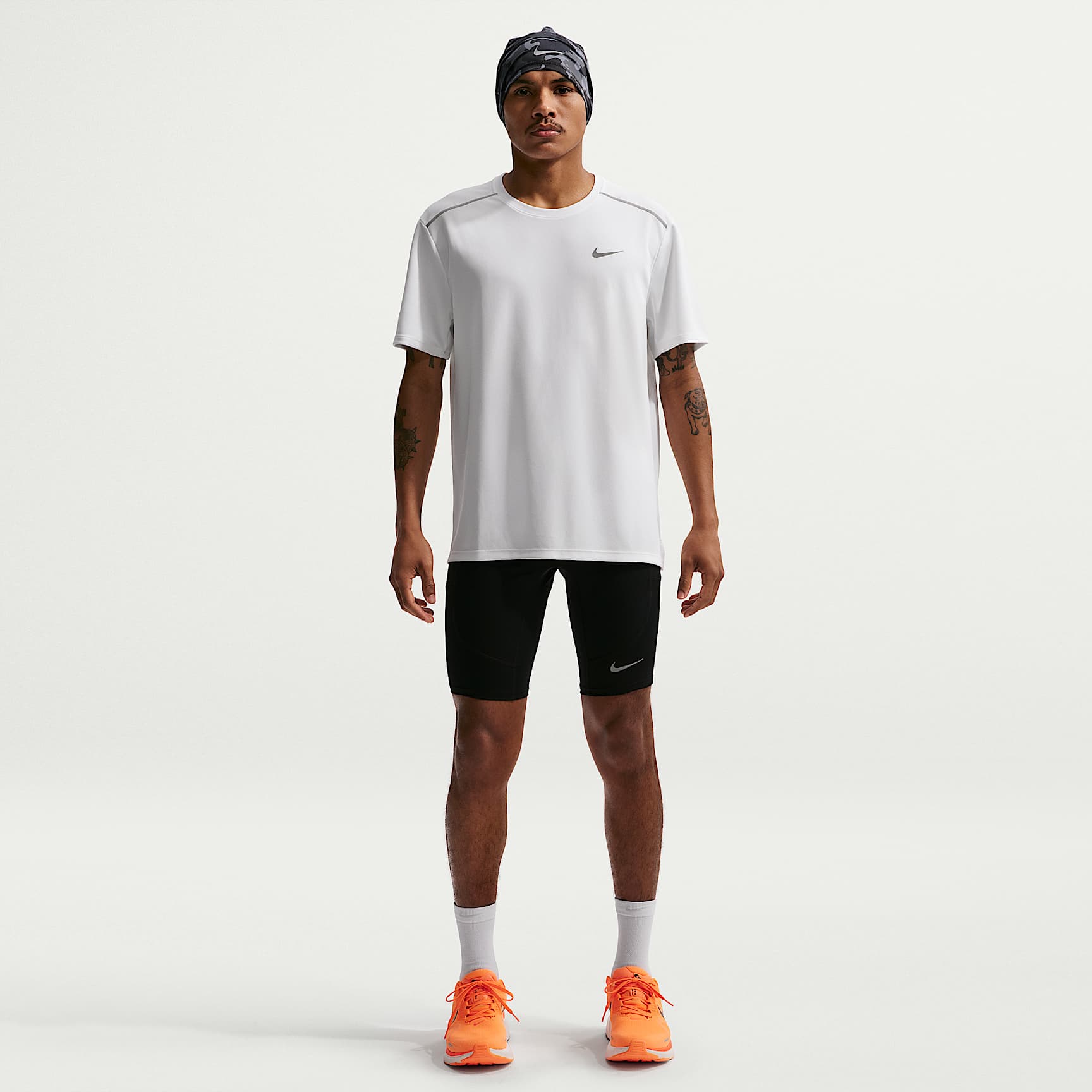 Nike Miler Men's Dri-FIT Short-Sleeve Running Top – White/White