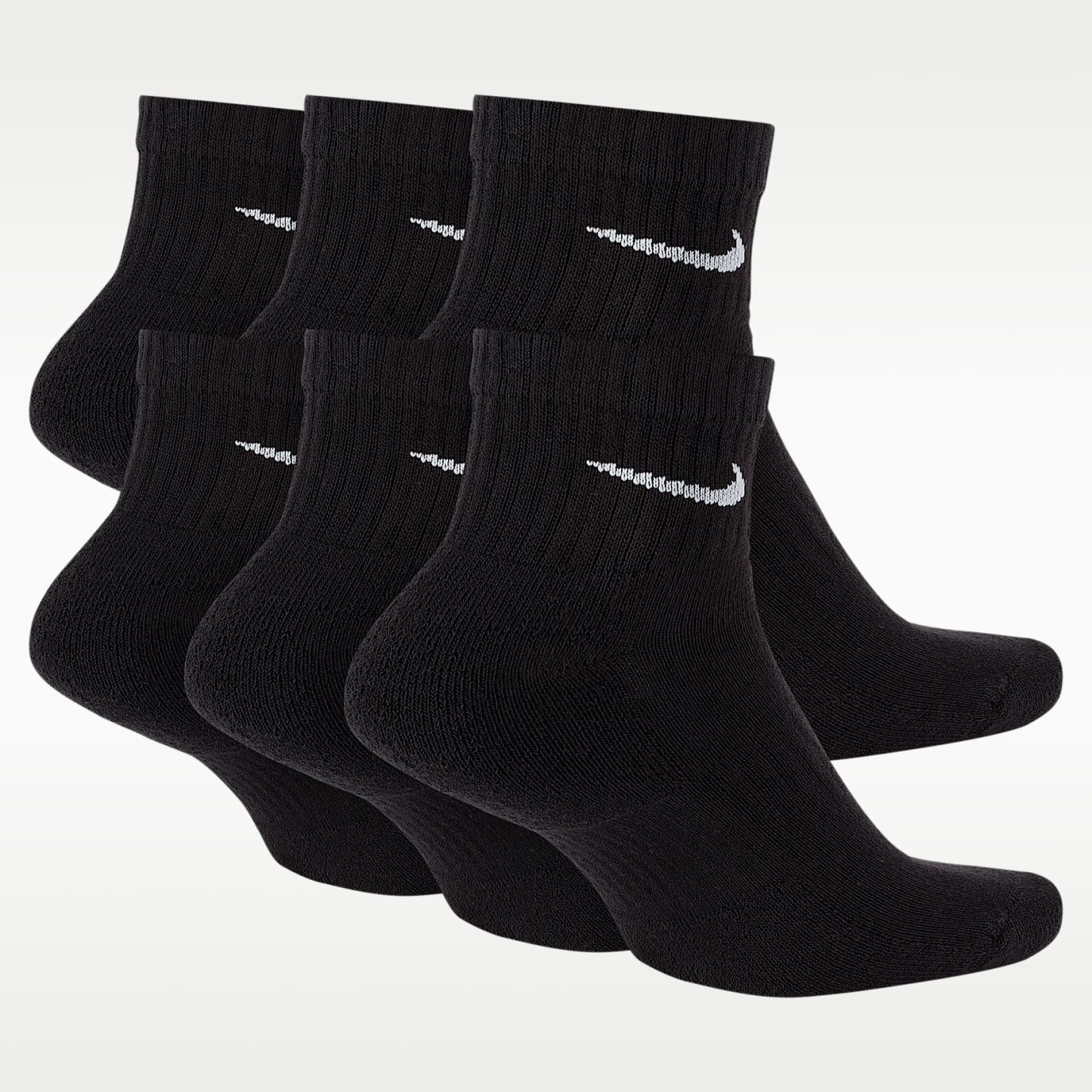 Nike Everyday Cushioned Training Ankle Socks (6 Pairs) – Black/White