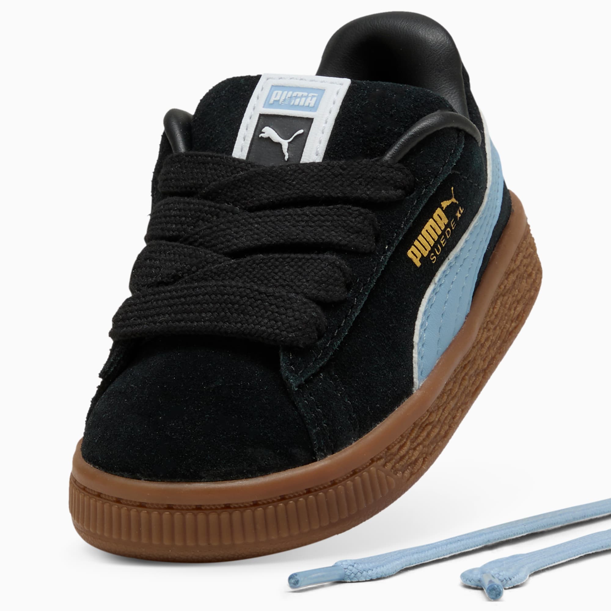 Suede XL Toddlers' Sneakers – PUMA Black-Chambray Blue