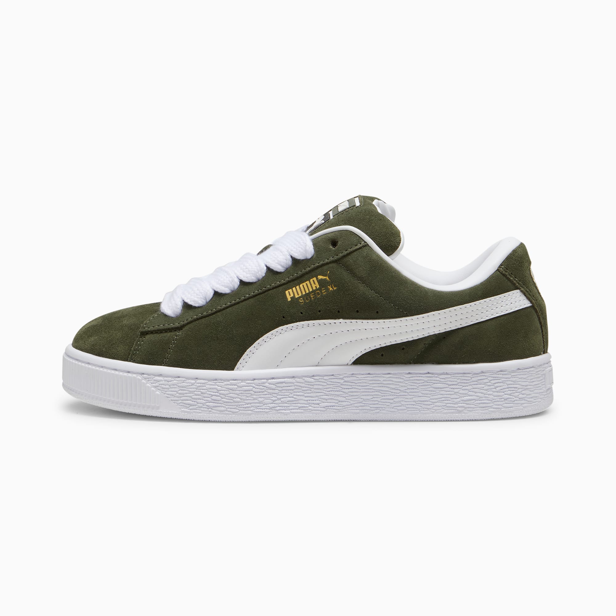 Suede XL Sneakers Unisex – Dark Olive-PUMA White