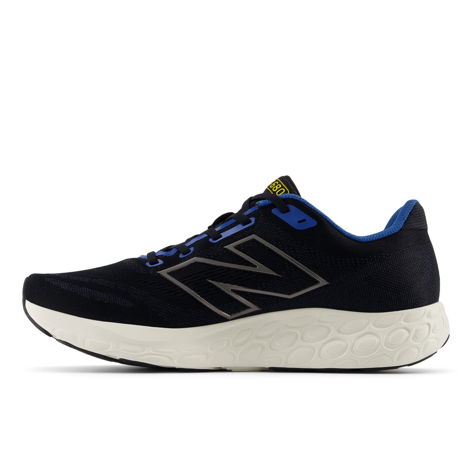 Fresh Foam 680 v8 – Black with Blue Agate and Ginger Lemon