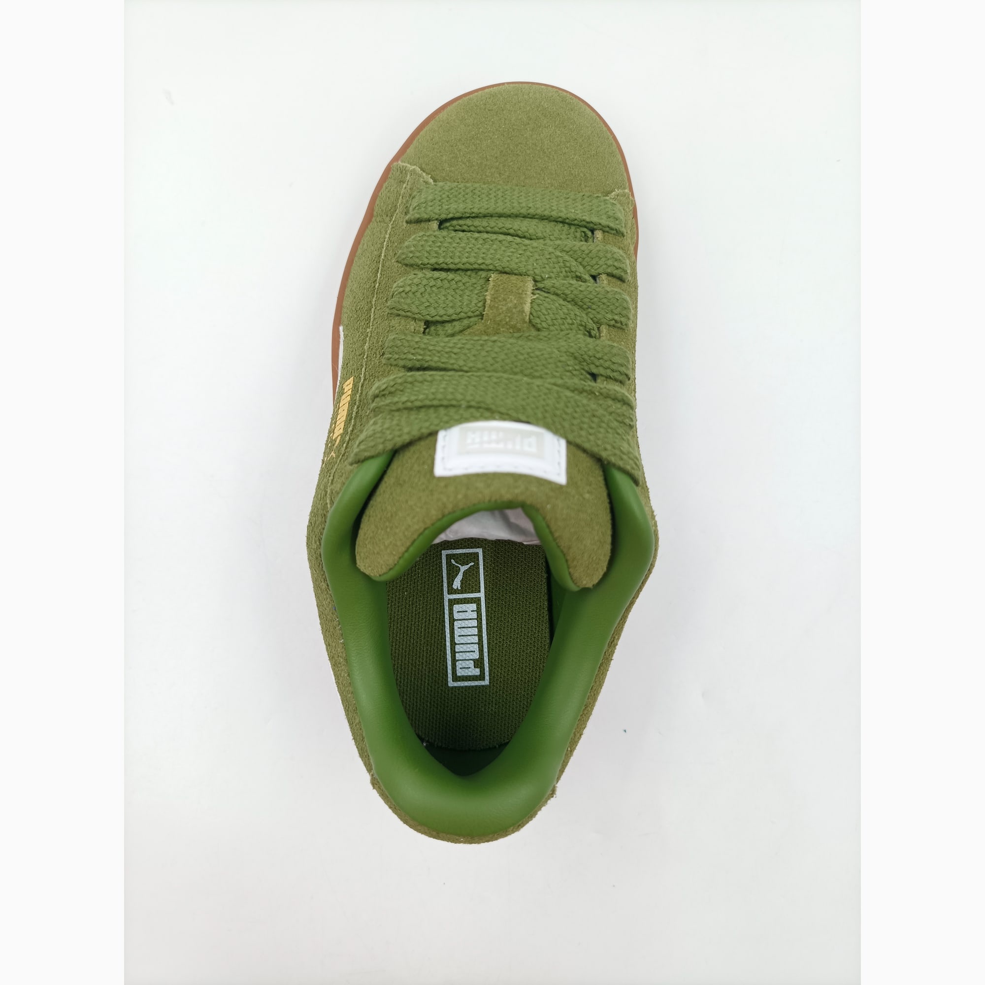 Suede XL Kids' Sneakers – Olive Green-Vapor Gray