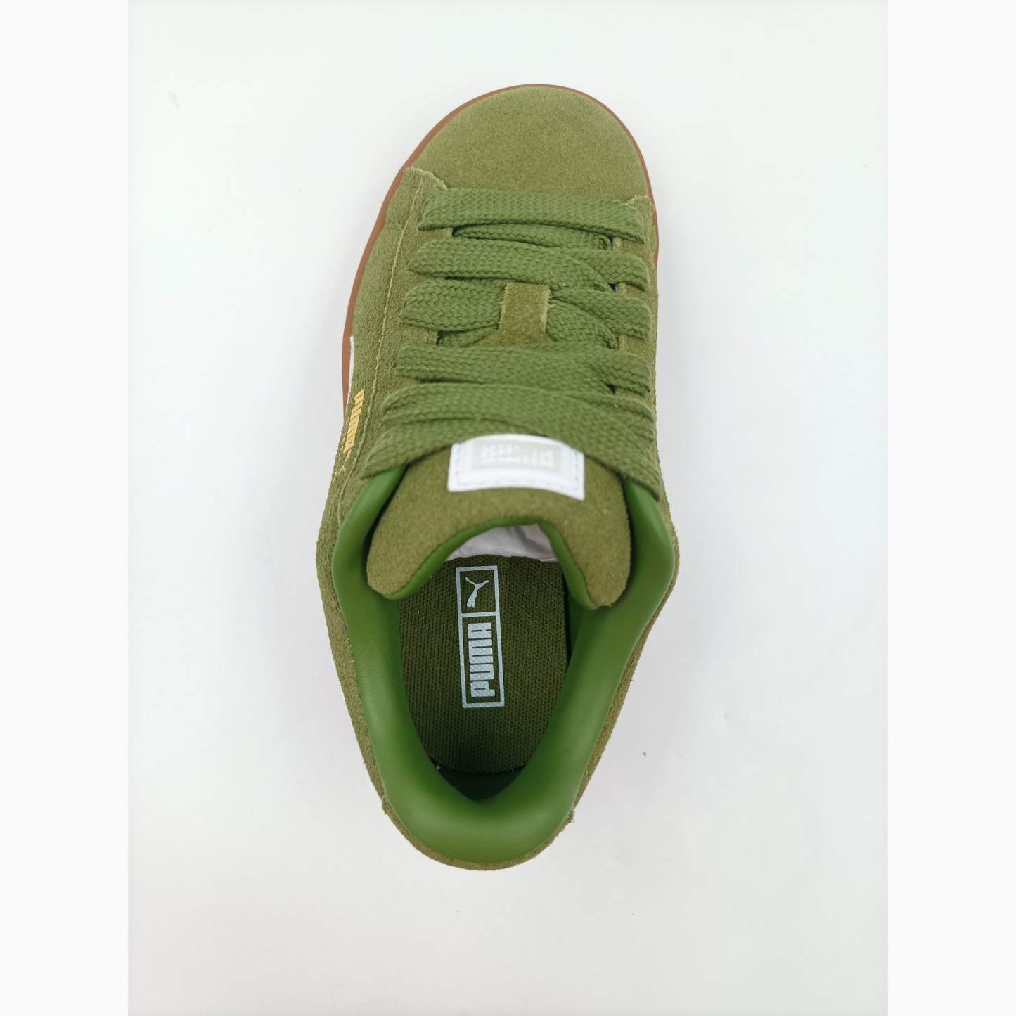 Suede XL Kids' Sneakers – Olive Green-Vapor Gray