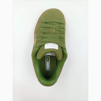 Suede XL Kids' Sneakers – Olive Green-Vapor Gray