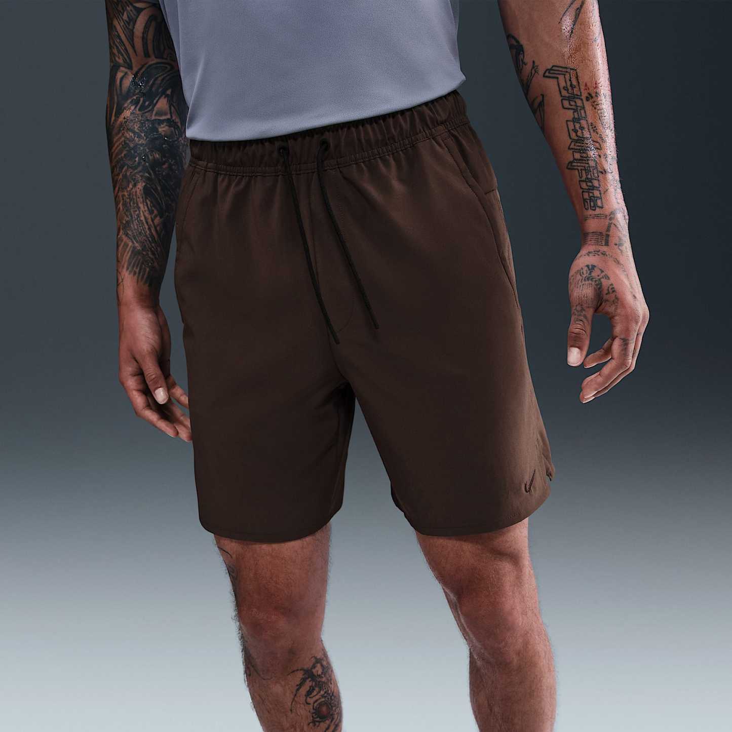 Nike Unlimited Men's Dri-FIT 18cm (approx.) Unlined Versatile Shorts – Baroque Brown/Black/Baroque Brown
