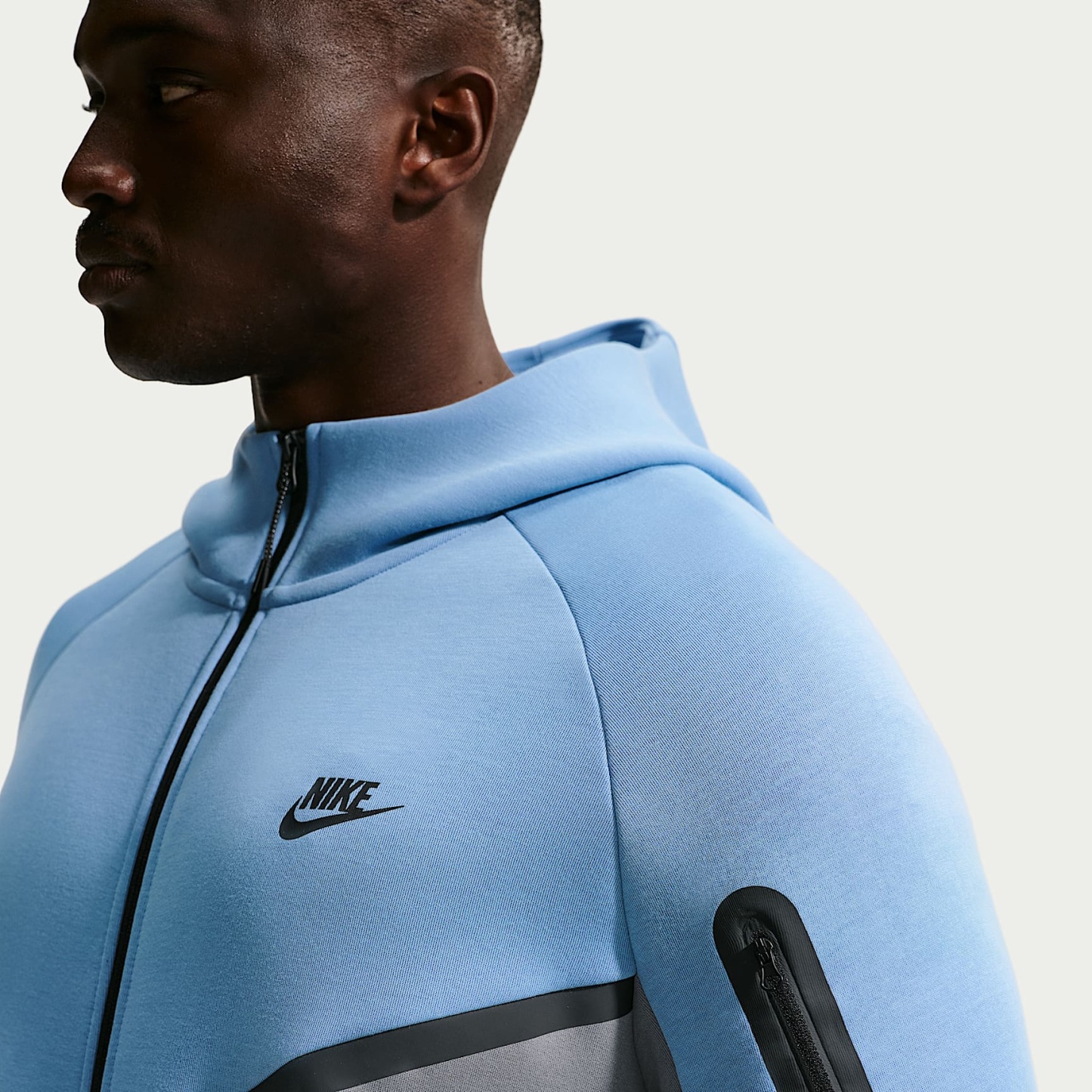 Nike Tech Men's Fleece Windrunner Full-Zip Jacket – Work Blue/Cool Grey/Black