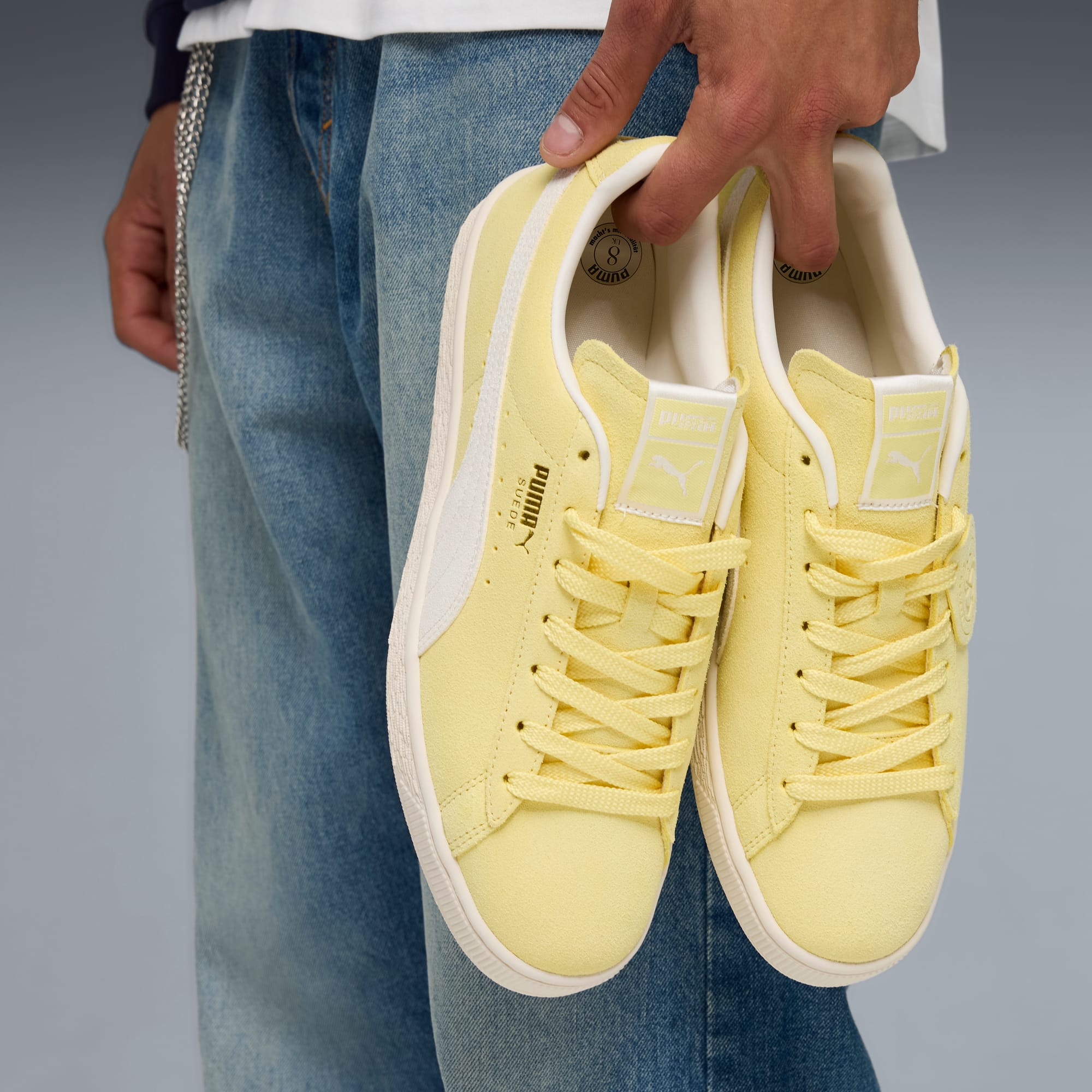 Suede Charles F. Stead Sneakers Unisex – Pineapple Ice-Frosted Ivory