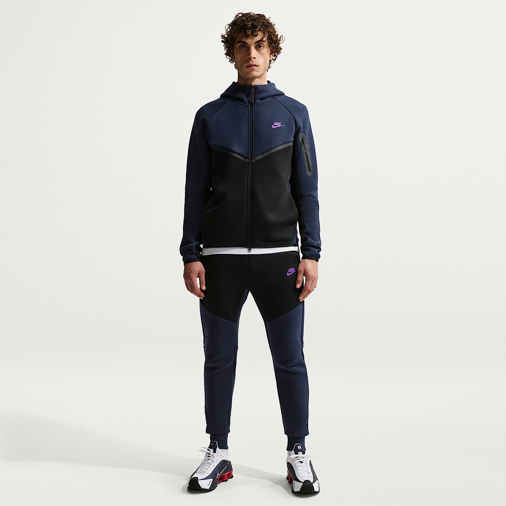 Nike Tech Men's Fleece Joggers – Obsidian/Black/Bright Violet