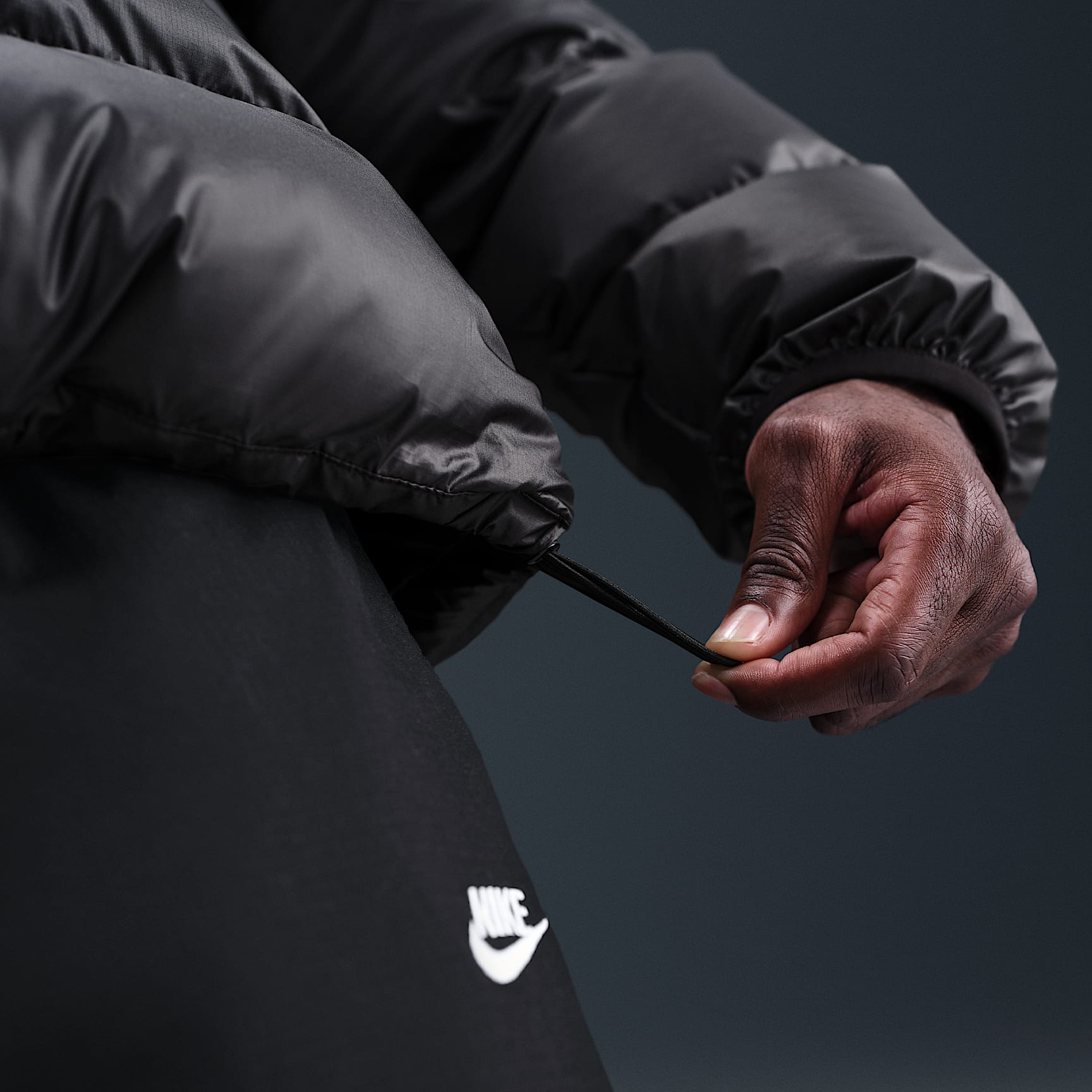 Nike Windrunner Men's Down Jacket – Black/Black/White