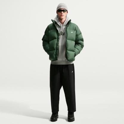 Nike Sportswear Club Men's Therma-FIT Down Puffer Jacket – Fir/White