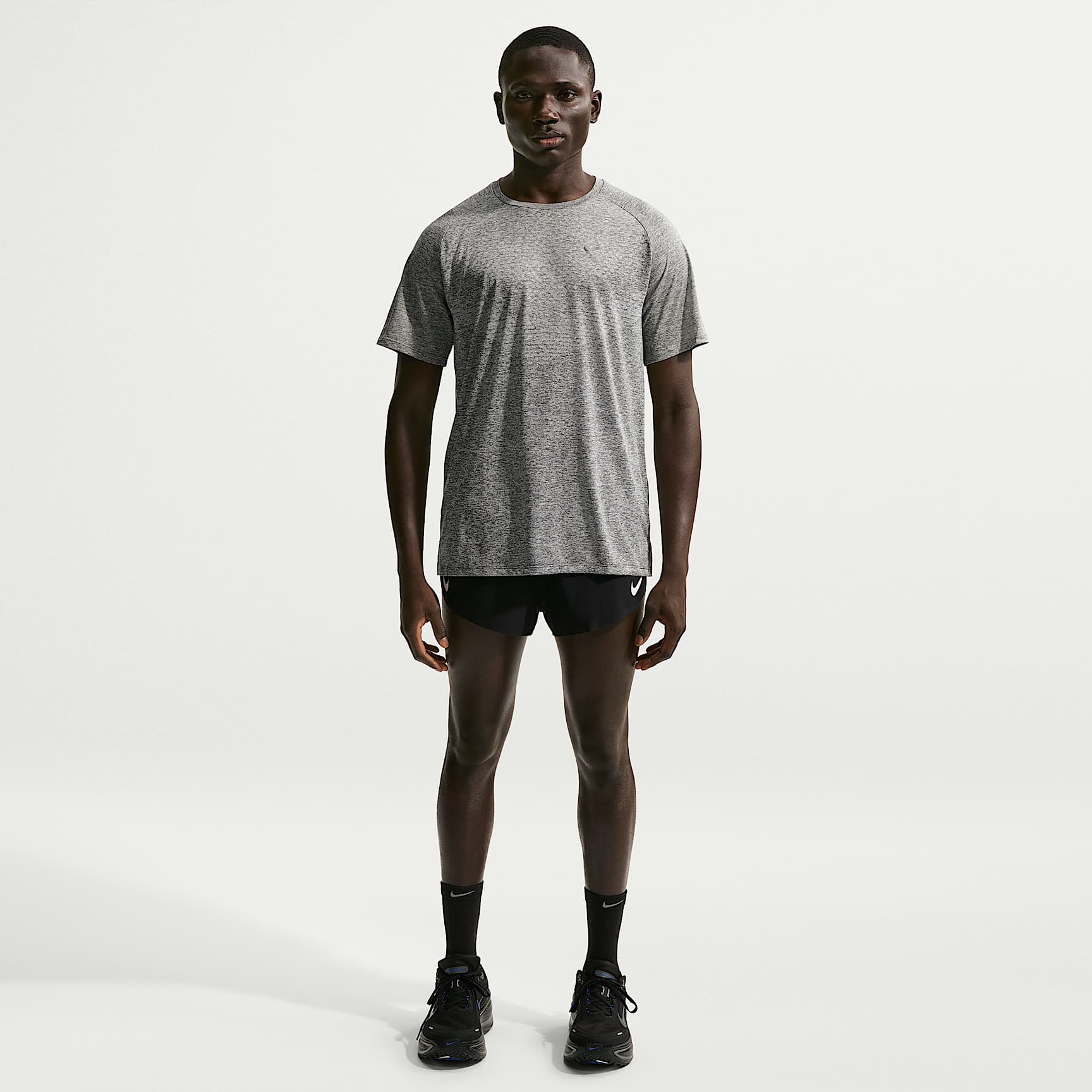 Nike Stride Men's Dri-FIT ADV Short-Sleeve Running Top – Smoke Grey/Heather
