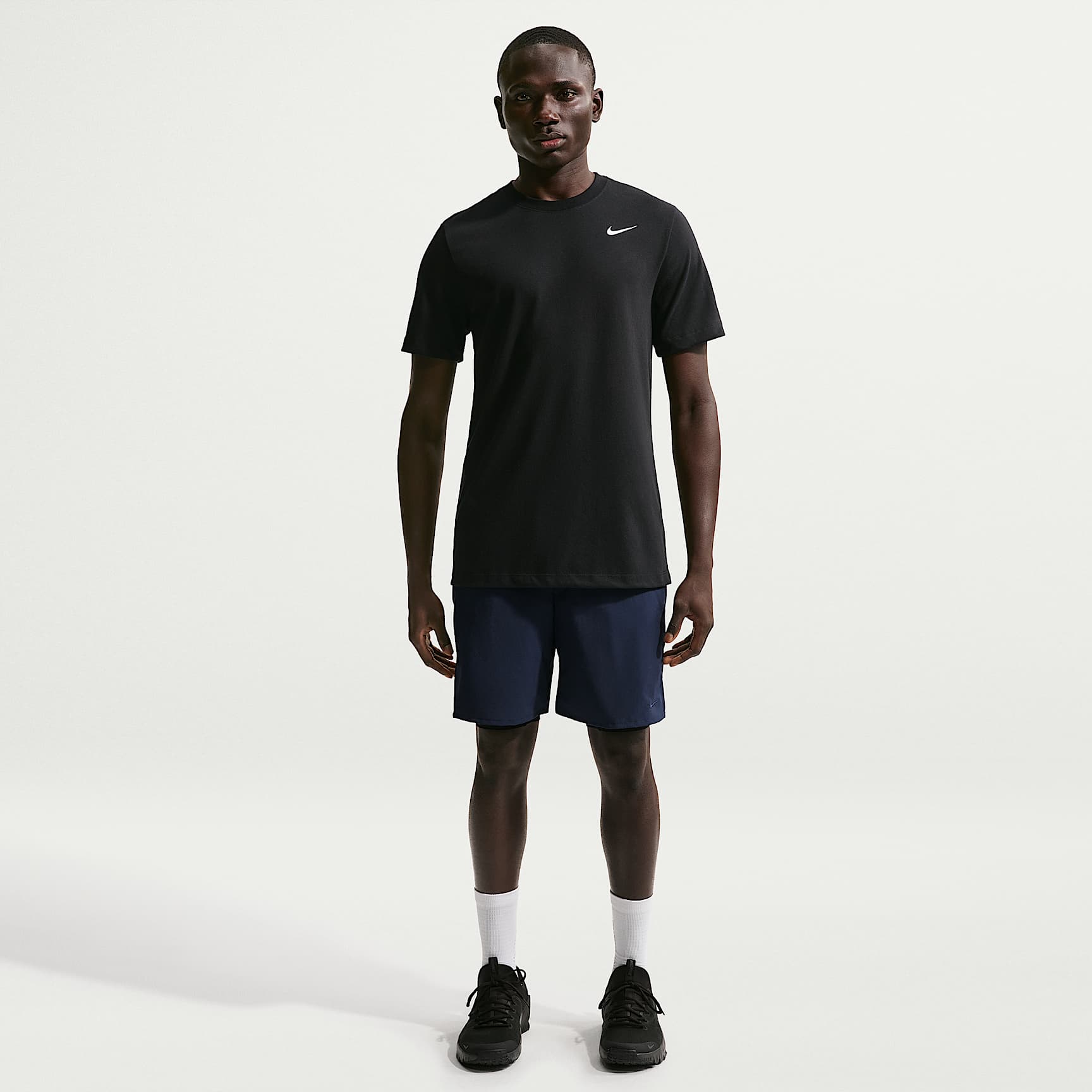 Nike Dri-FIT Men's Fitness T-Shirt – Black/White
