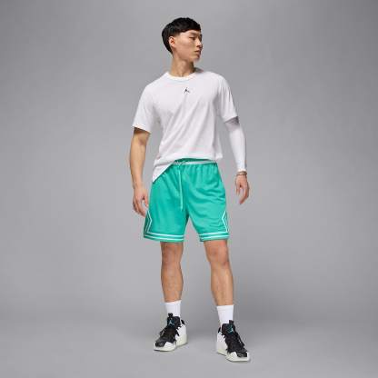 Jordan Sport Men's Dri-FIT 18cm (approx.) Mesh Diamond Shorts – Washed Teal/White/White