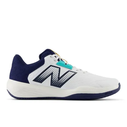 696v6 Synthetic – White with NB Navy and Cyber Jade