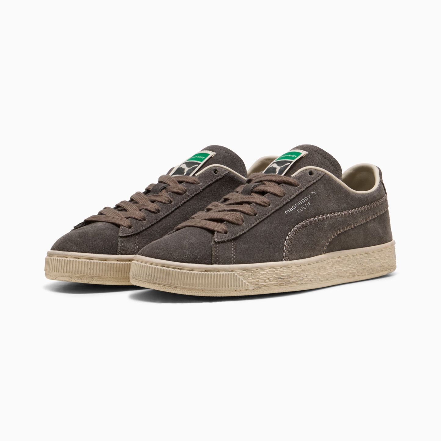 PUMA x MADHAPPY Suede Sneakers Unisex – Matte Bronze-Alpine Snow